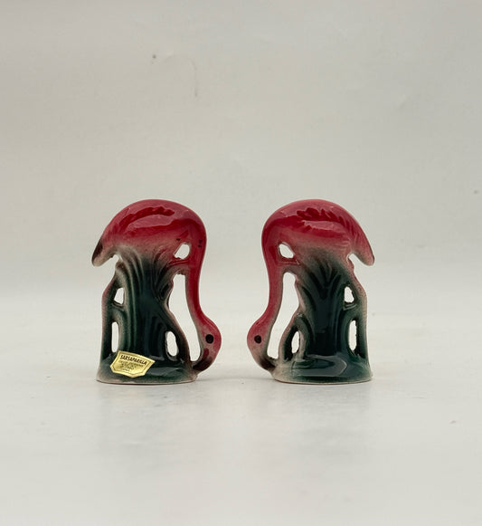 Vintage Sarsaparilla Flamingo Salt And Pepper Shakers