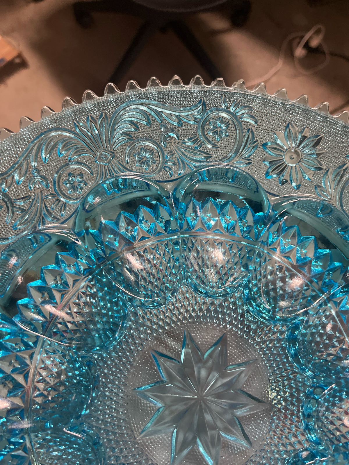 Deviled Egg Vintage Blue Plate