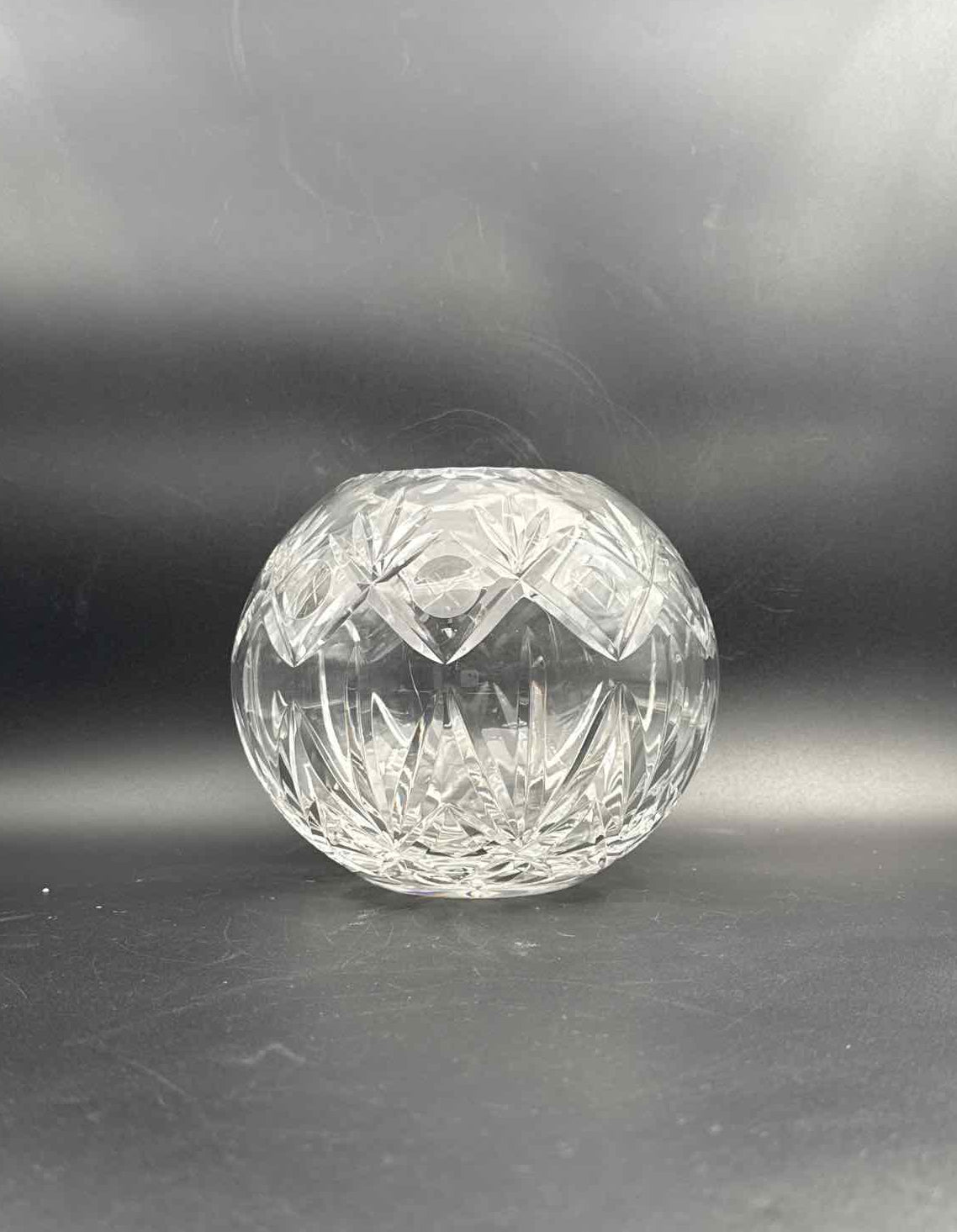 Waterford Crystal Rose Bowl Vase Ireland Cut Crystal Floral Decor Art