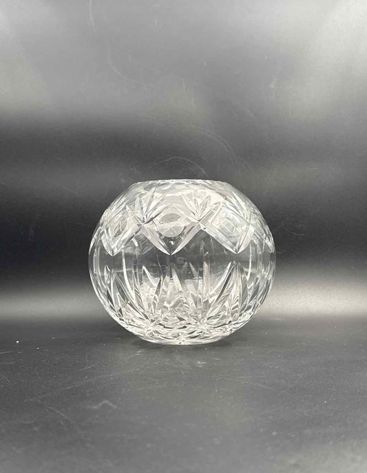 Waterford Crystal Rose Bowl Vase Ireland Cut Crystal Floral Decor Art
