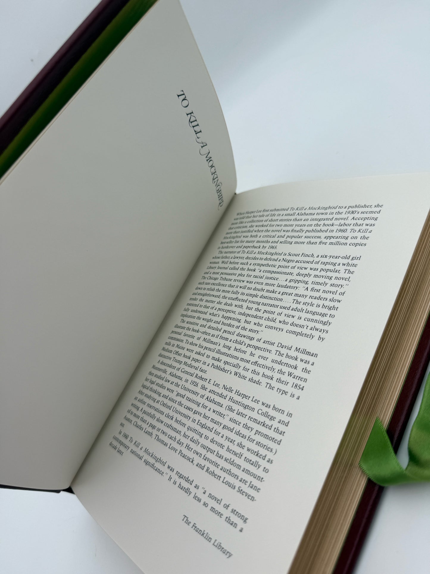 "To Kill A Mockingbird" By Harper Lee-  Franklin Library