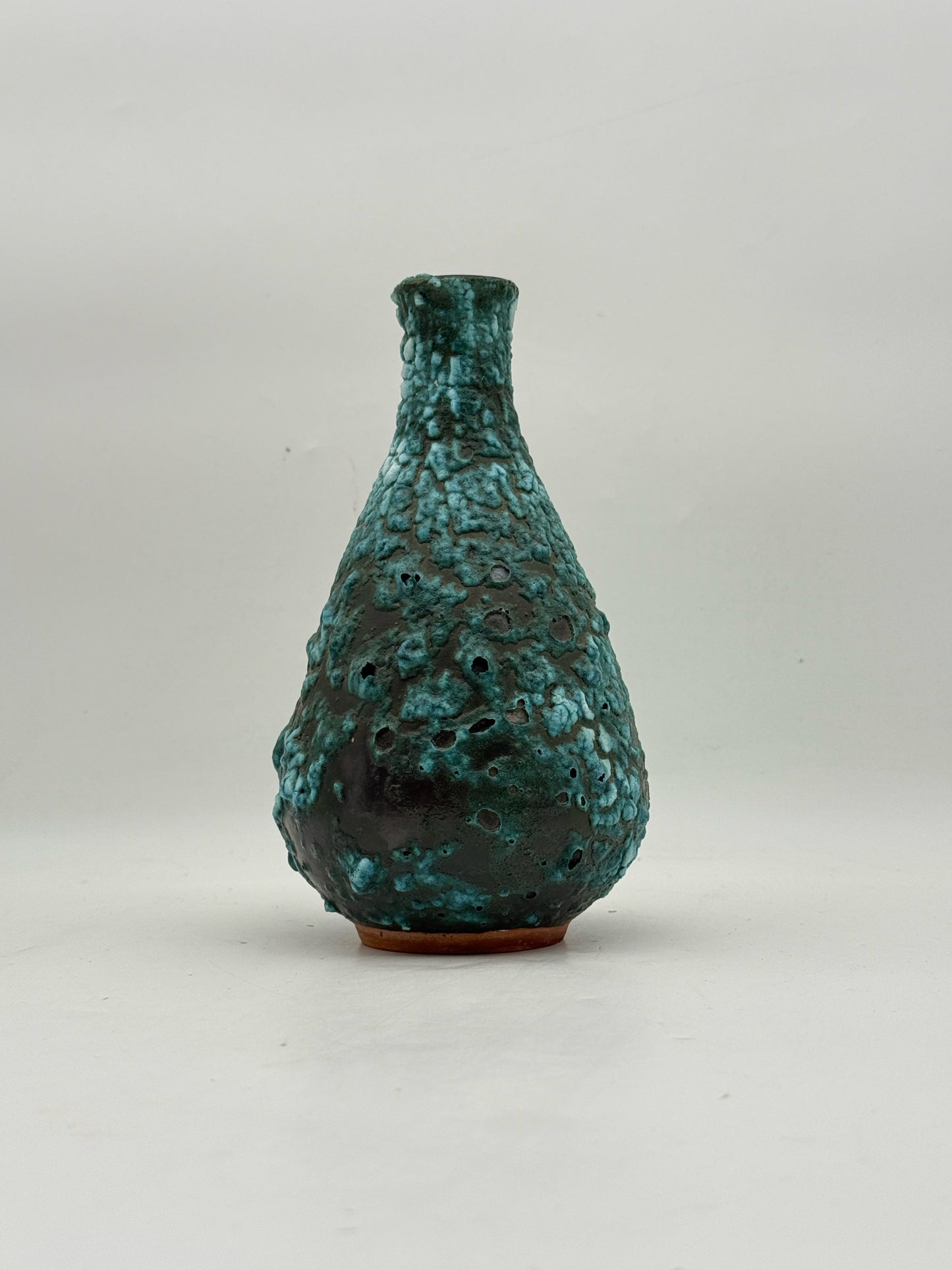 Guido Gambone Midcentury Blue Lava Vase
