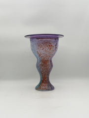 Kosta Boda Purple, Blue, And Green Vase- Signed