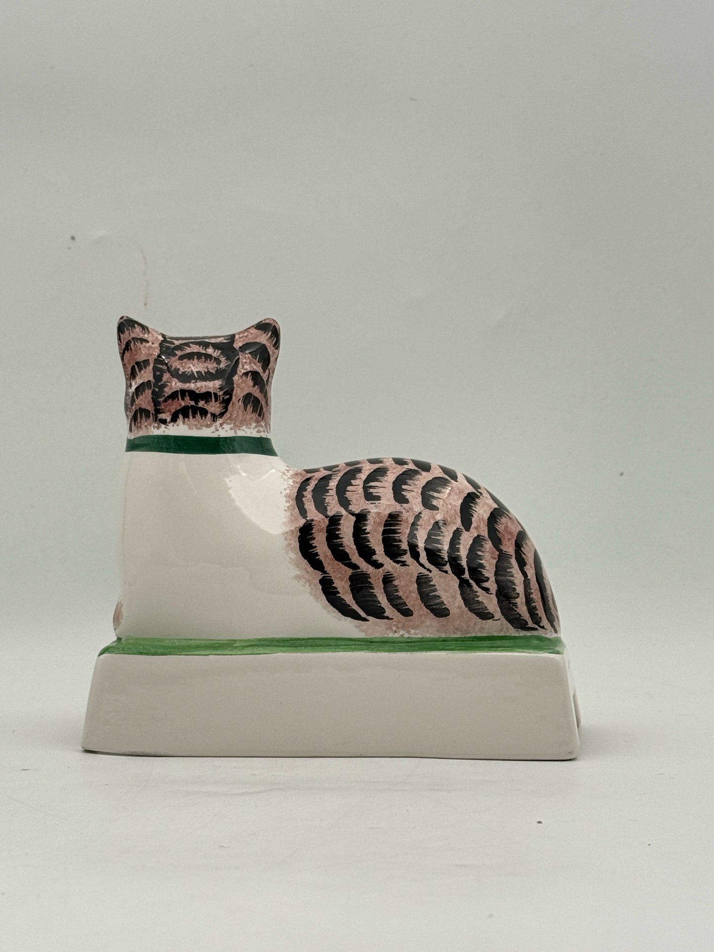 Pair Of Italian Ceramic Tabby Cats