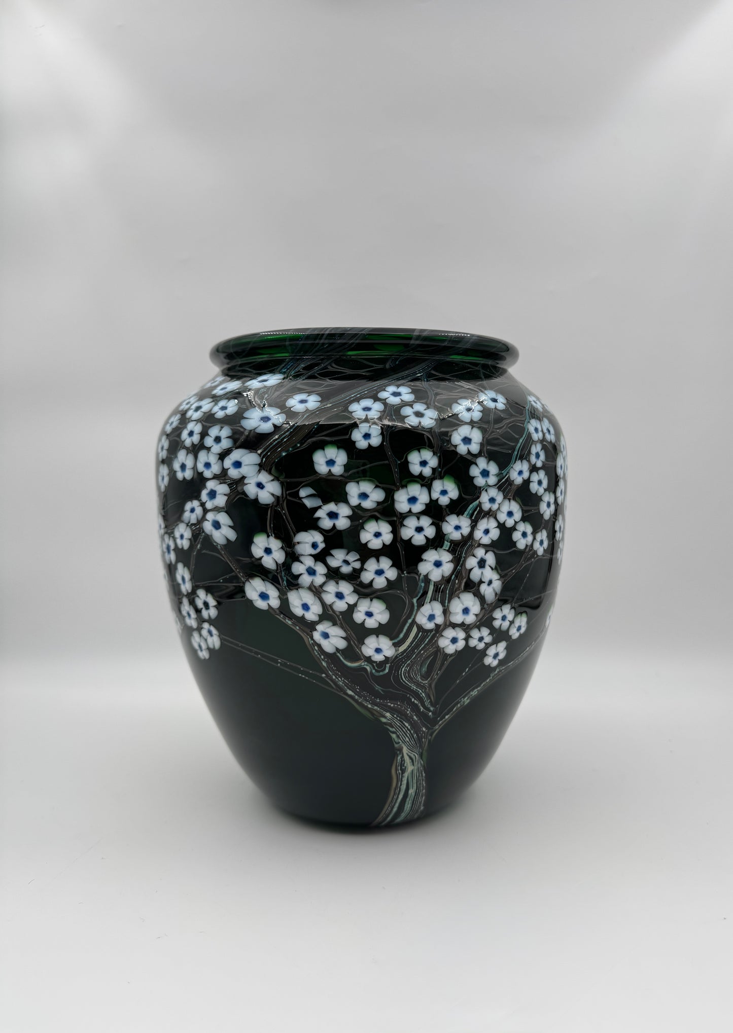 Orient & Flume Hawthorn Tree Glass Vase – Signed Studio Art Glass