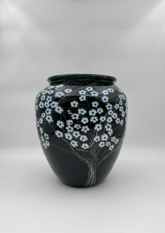Orient & Flume Hawthorn Tree Glass Vase – Signed Studio Art Glass