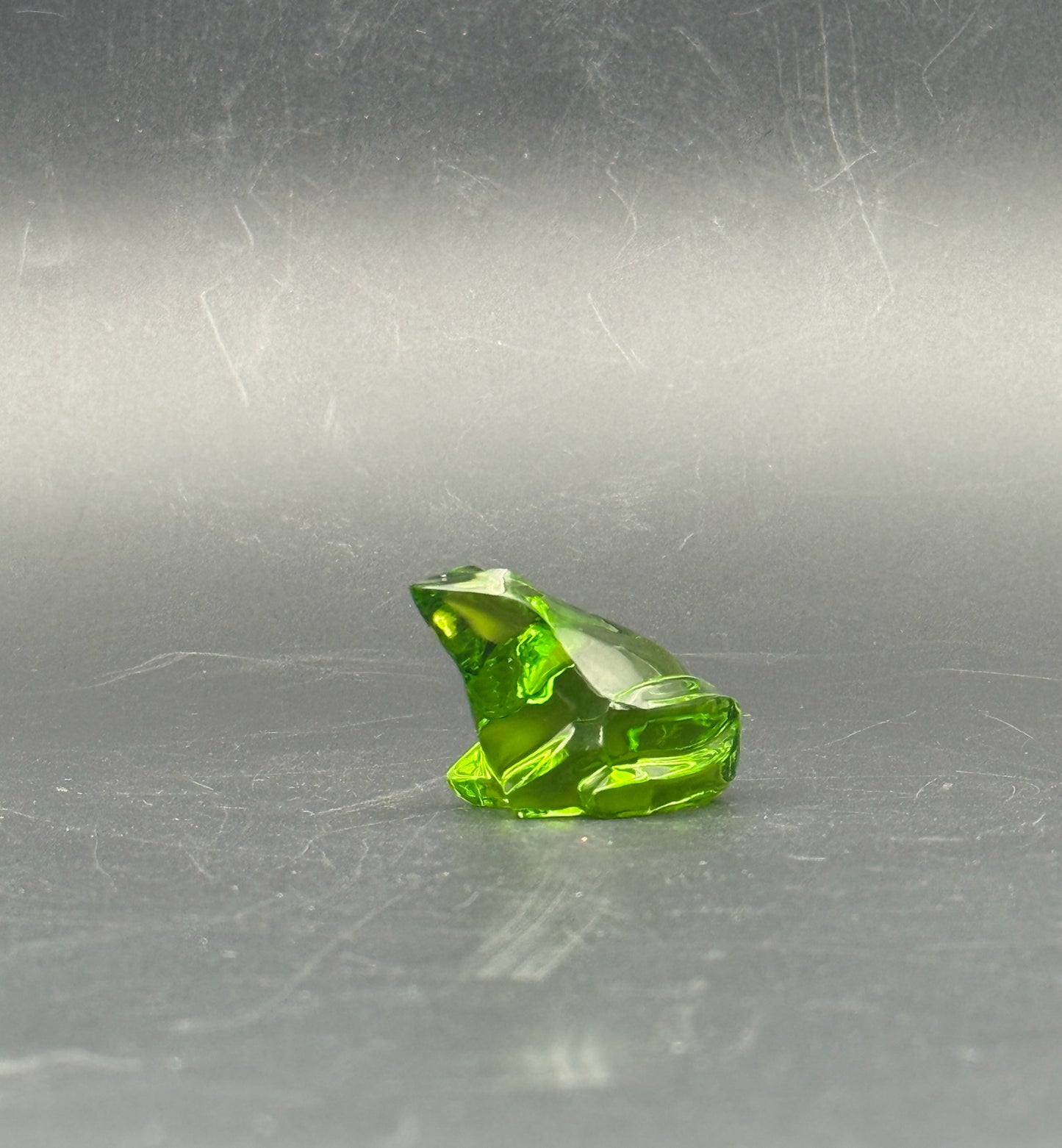 Baccarat Crystal Small Green Frog Figurine