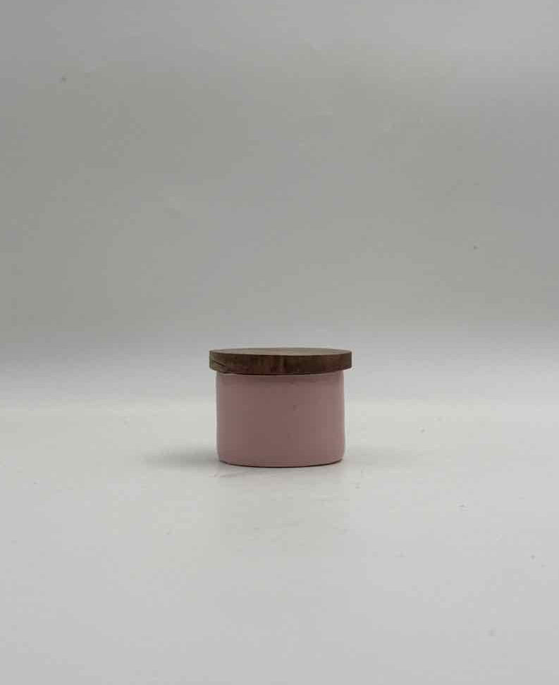 Pastel Pinch Pots with Wood Lids Set of 4 Kitchen Storage
