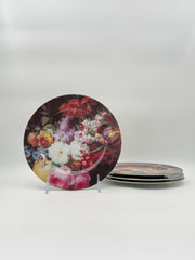St. Martin Email De Limoges Dessert Plates- Set Of Four