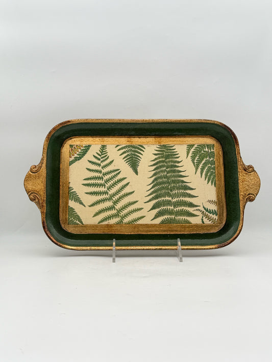 Vietri Green Ferns Tray Made In Italy