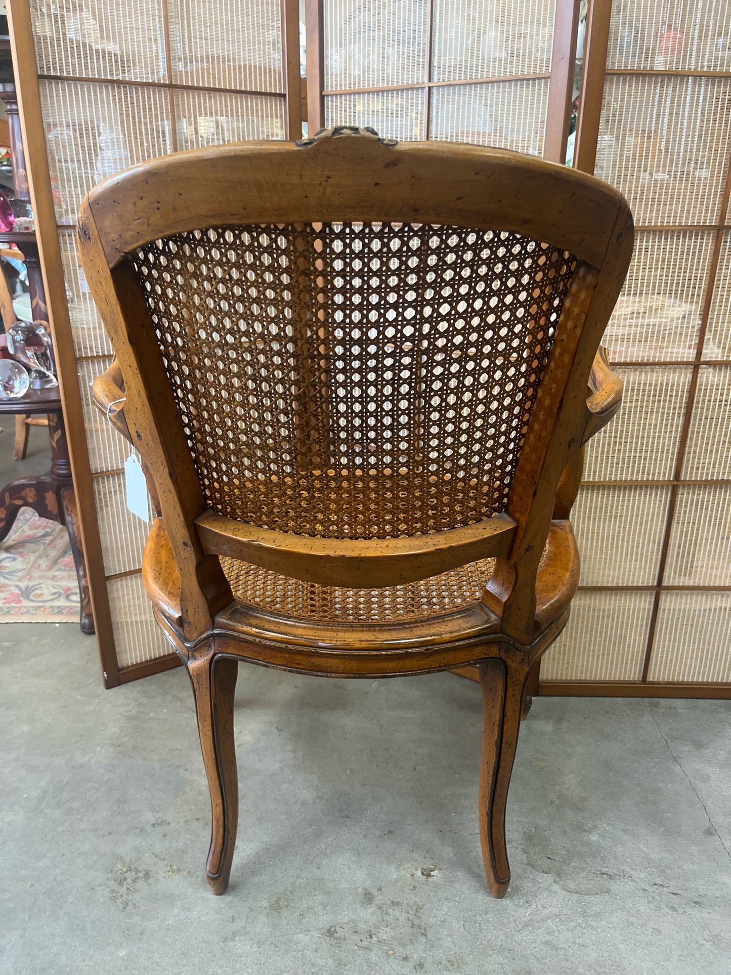 Reproduction French Cane Back Bergere Chair
