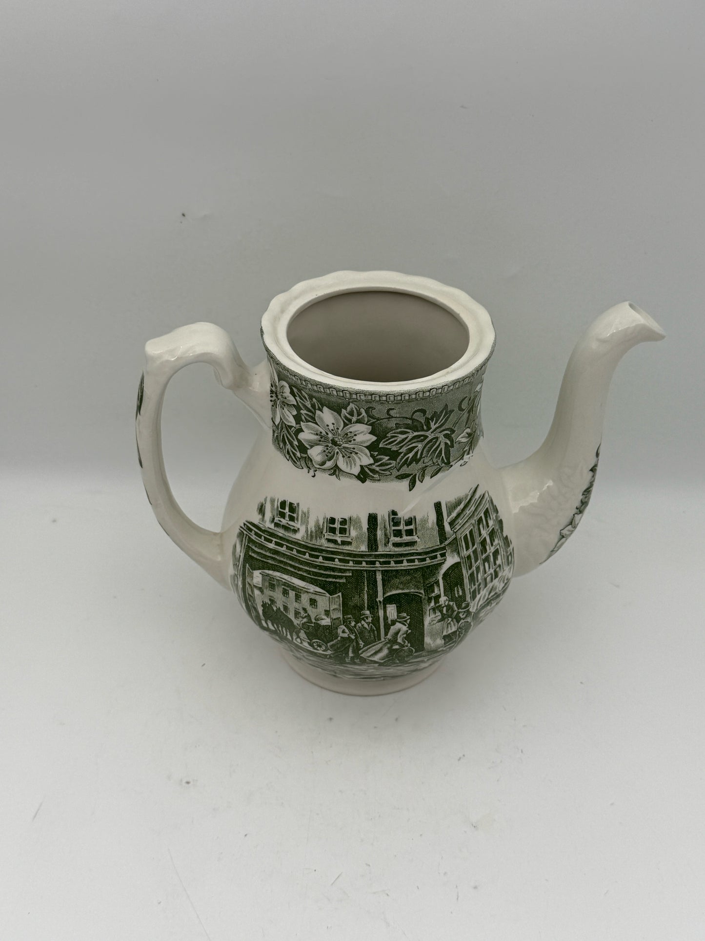 Staffordshire "Coaching Taverns 1828" Coffee Pot