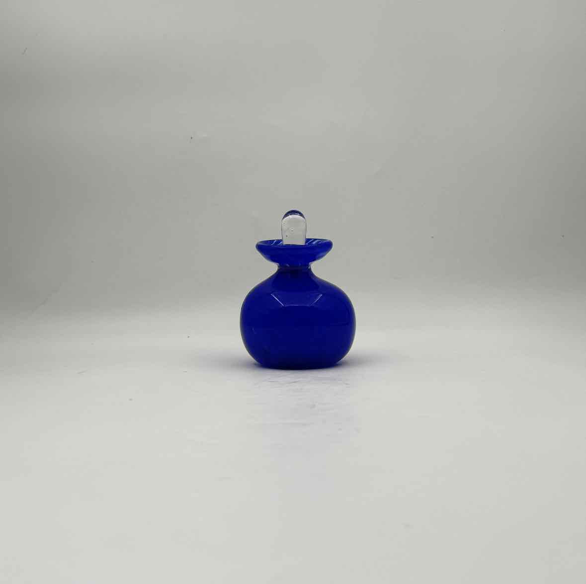 Blue Art Glass Perfume Bottle
