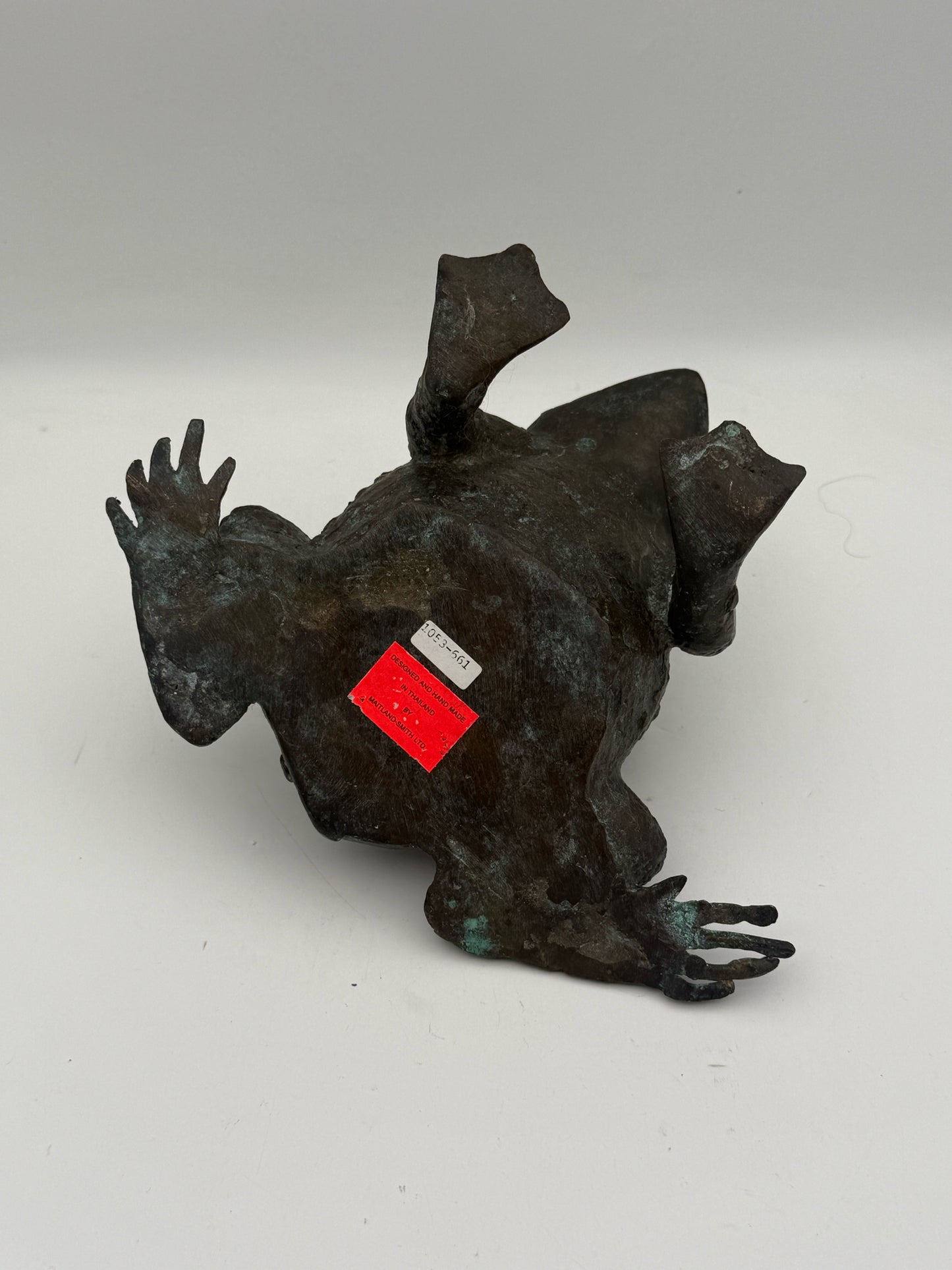 Maitland Smith Metal Frog Statue