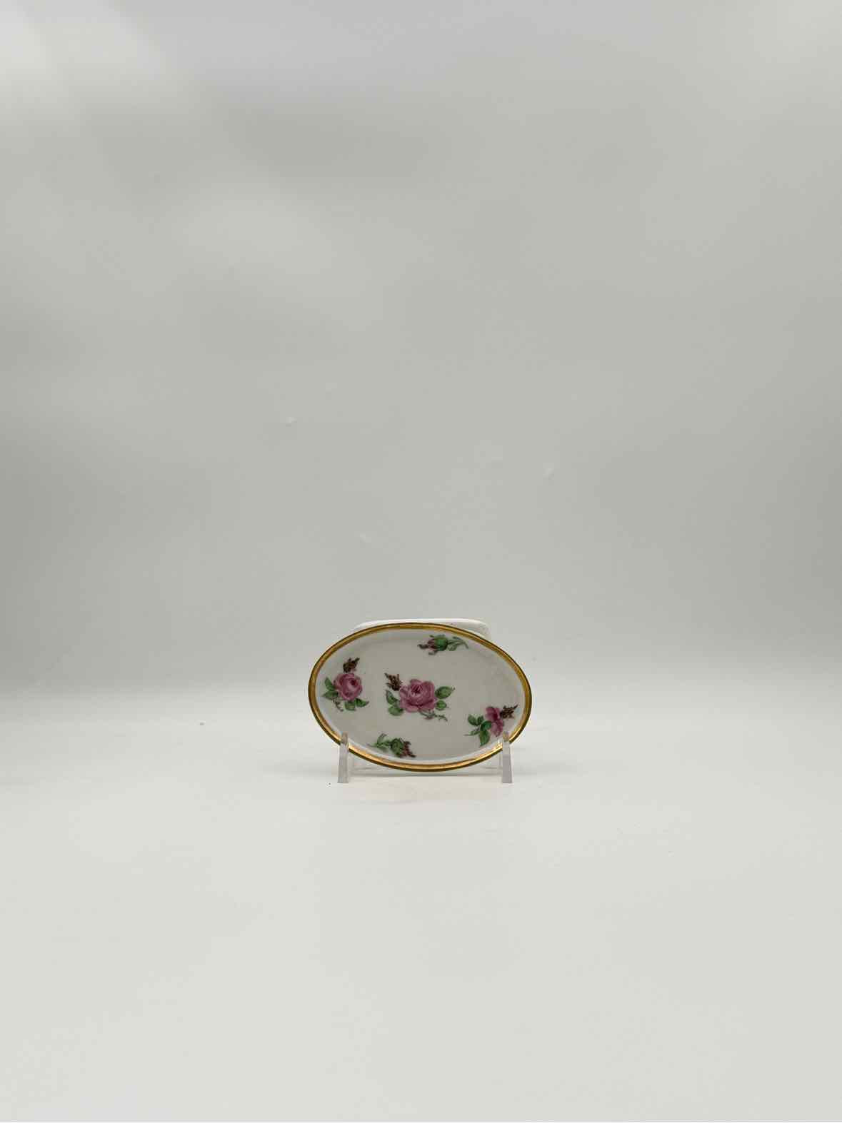 Dresden Rose Floral Single Butter Pat Dish