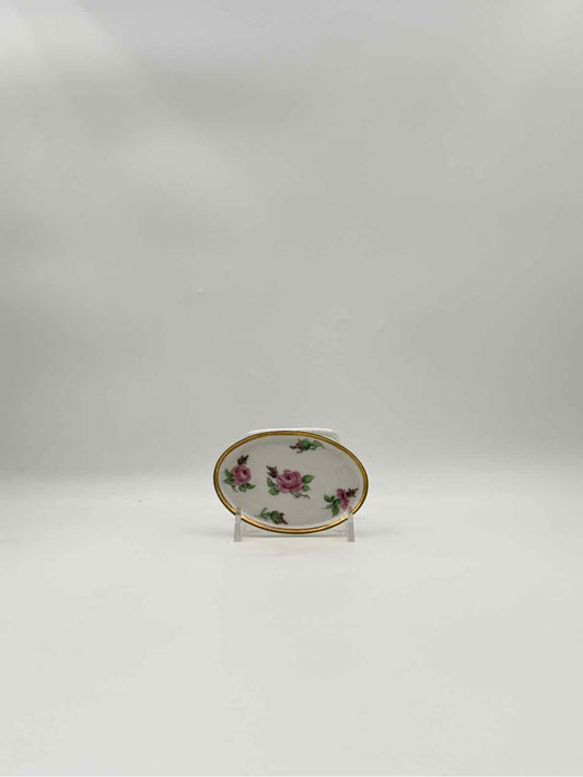 Dresden Rose Floral Single Butter Pat Dish