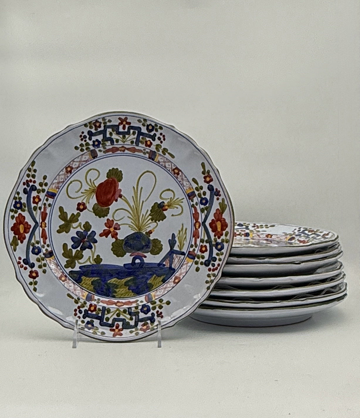 Sigma Blue Carnation 8 Person Dinnerware Set- 48 Pieces