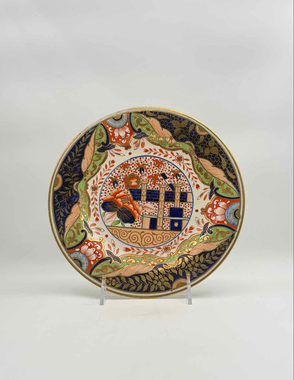 Antique 19th Century Imari Style Plate England 1880 Decor