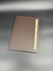 San Lorenzo Italian Notepad Folder – Brown Cover with Decorative Marbled Trim – Eco-Friendly Design