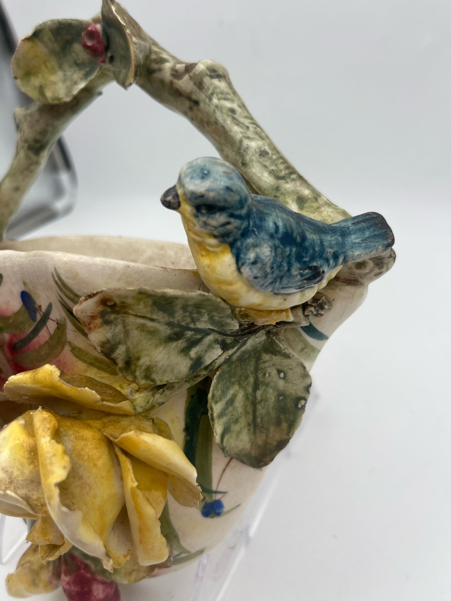 Vintage Ceramic Wall pocket with Birds
