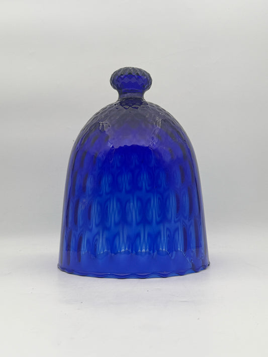 Vintage Cobalt Blue Glass Cloche