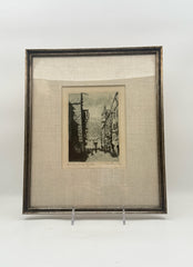 Signed And Framed Etching Of Etching of Innsbruck, Austria