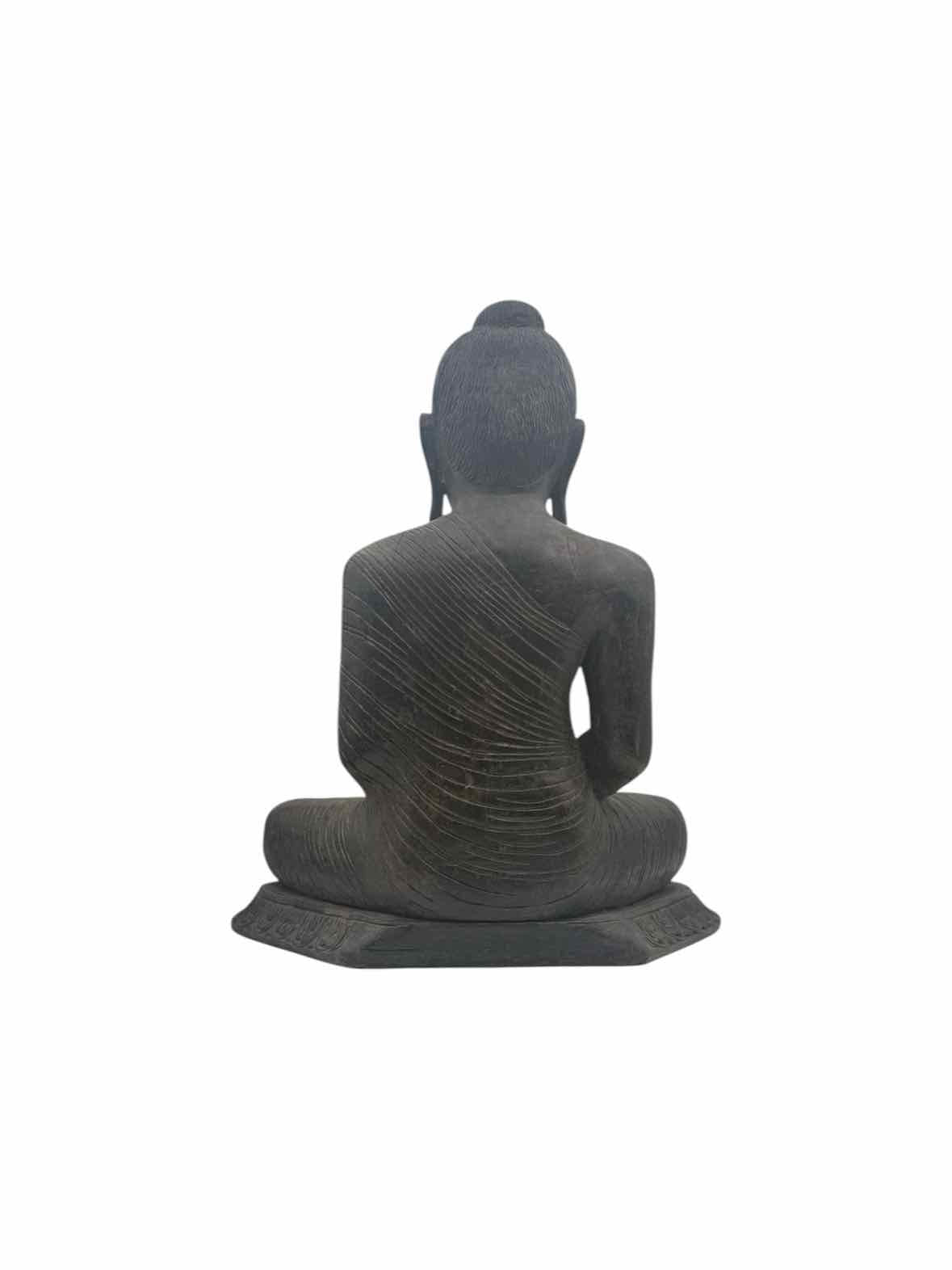Large Ironwood Southeast Asian Carved Buddha Statue