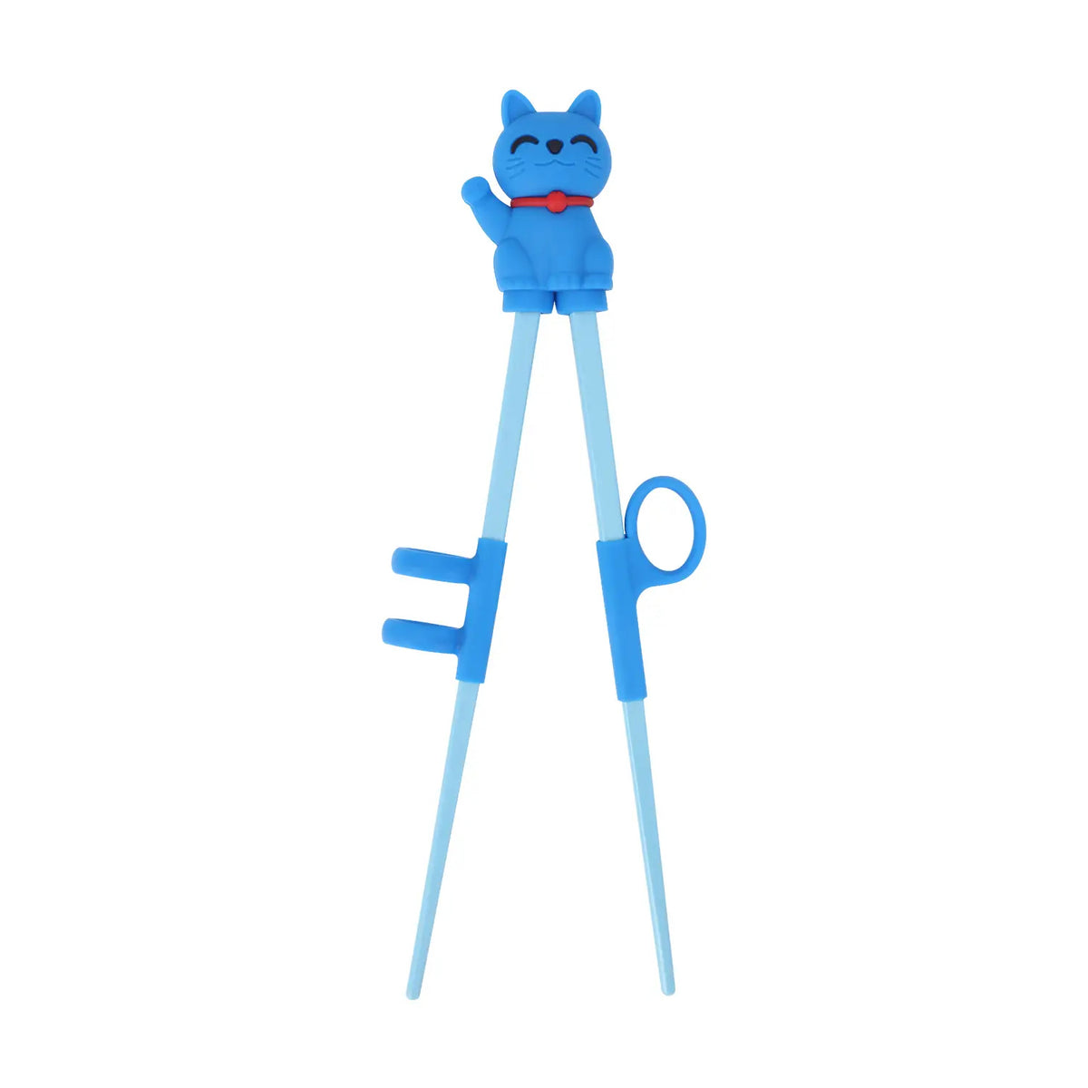 Blue Lucky Cat Training Chopsticks