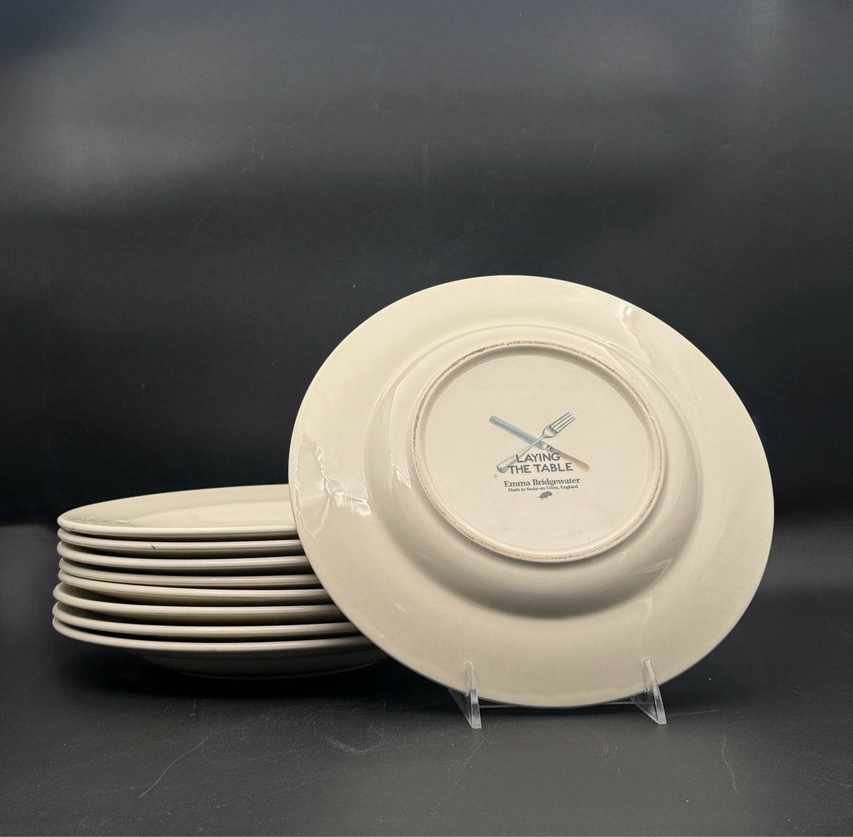 Emma Bridgewater "Laying The Table" Fork And Knife Plates- Set Of 8