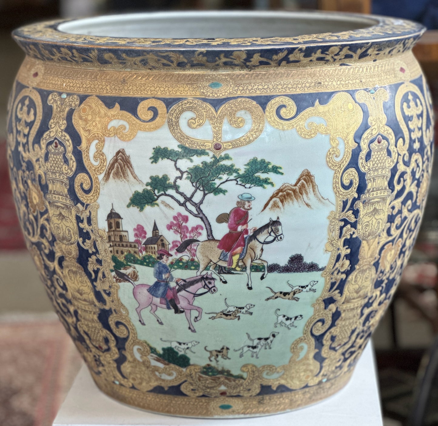 Large Chinese Fish Planter
