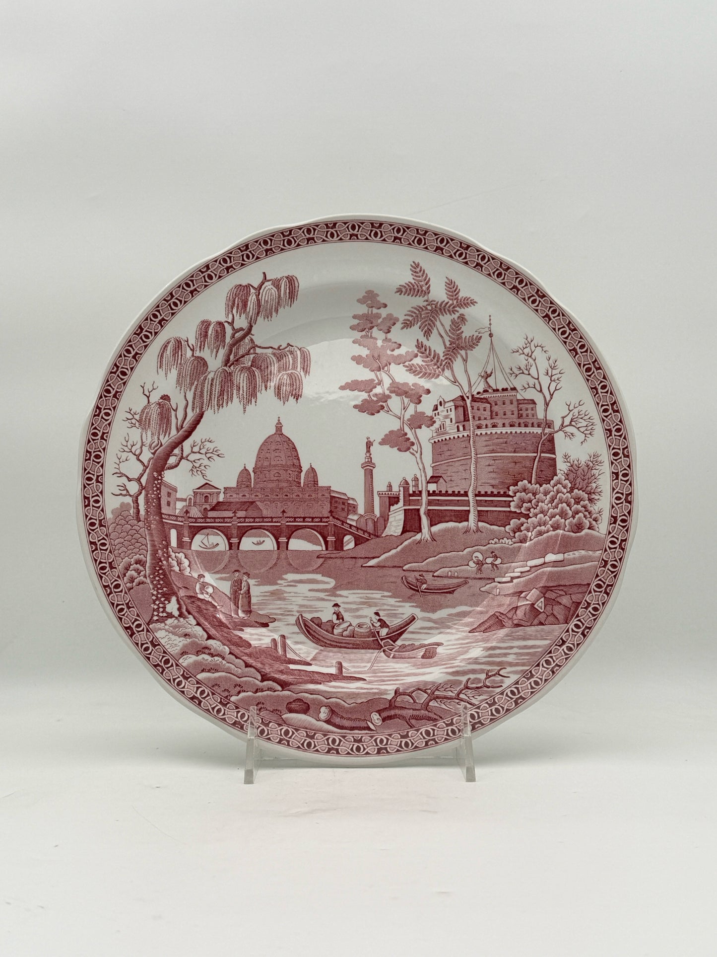 Spode Georgian Series Red Plates- Set Of 6