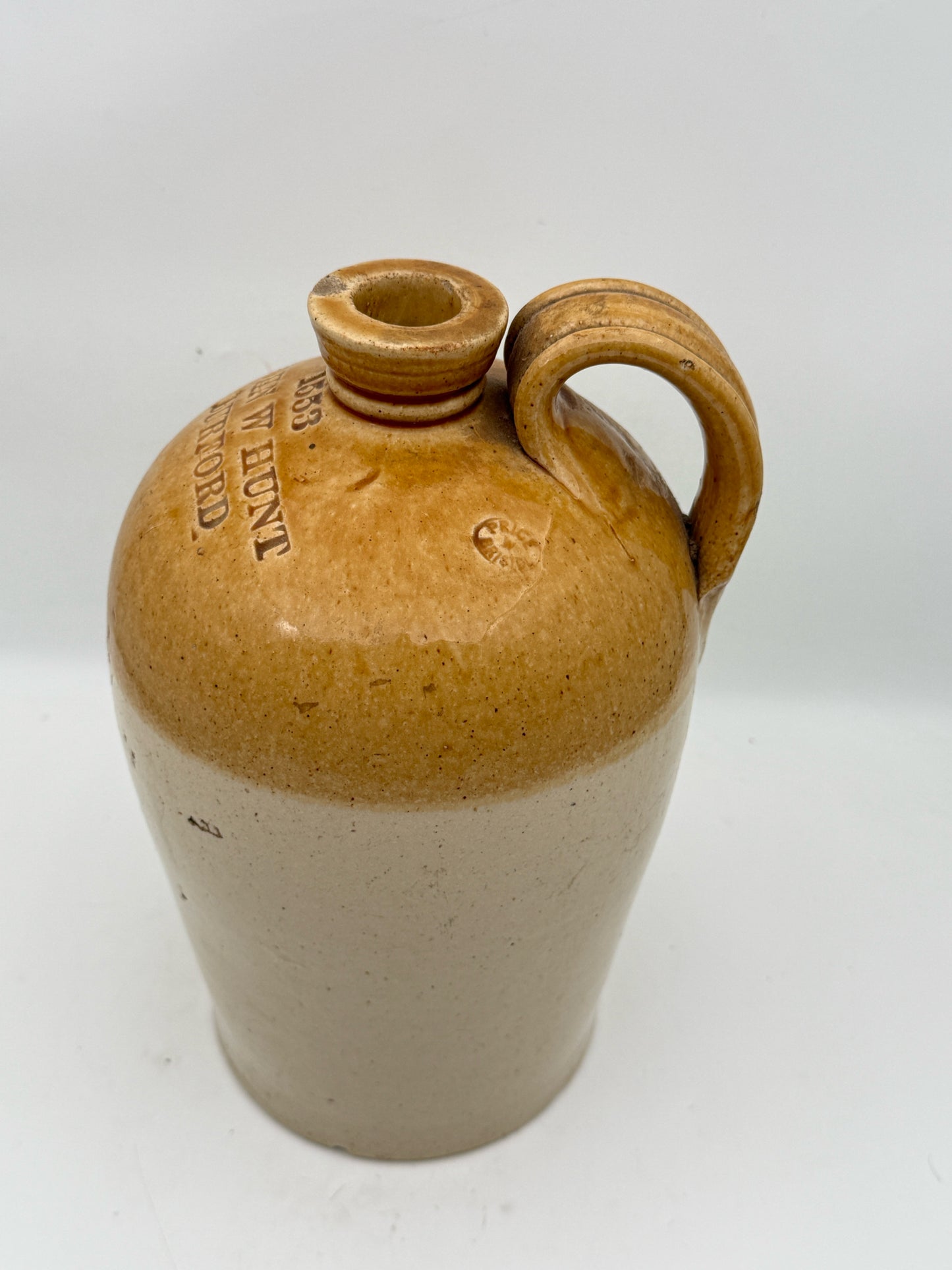 Antique 19th Century "John Hunt Burford" Whiskey Jar