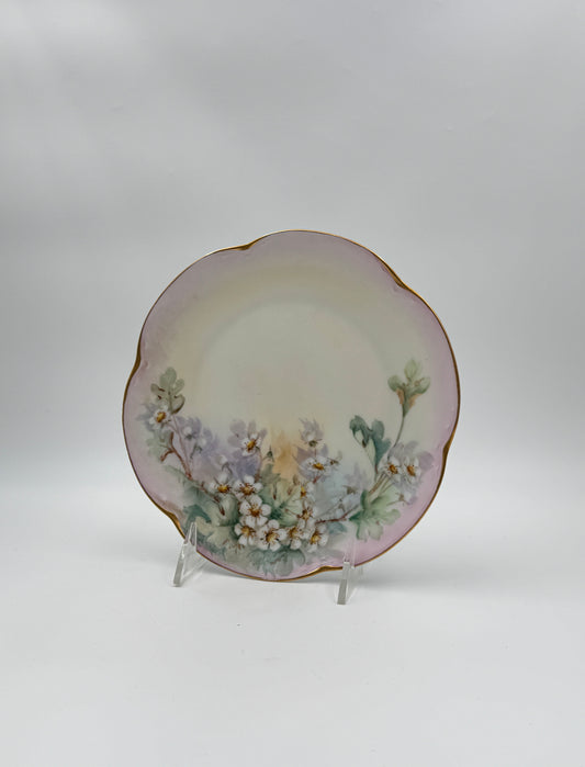 Hand-Painted Floral Plate – Signed A. Haynes