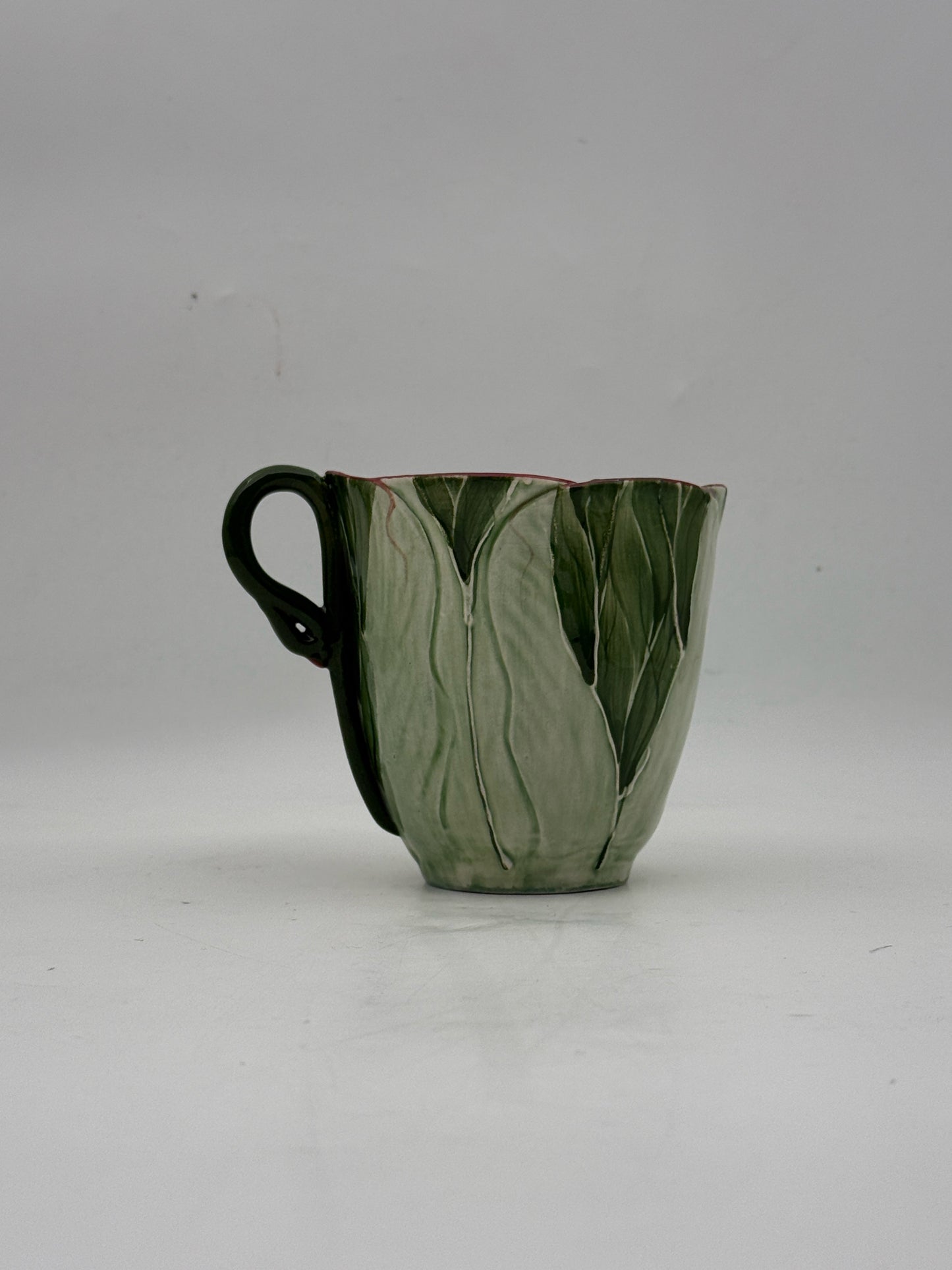 Mustardseed And Moonshine Cabbage Leaf Mugs- Set Of 6