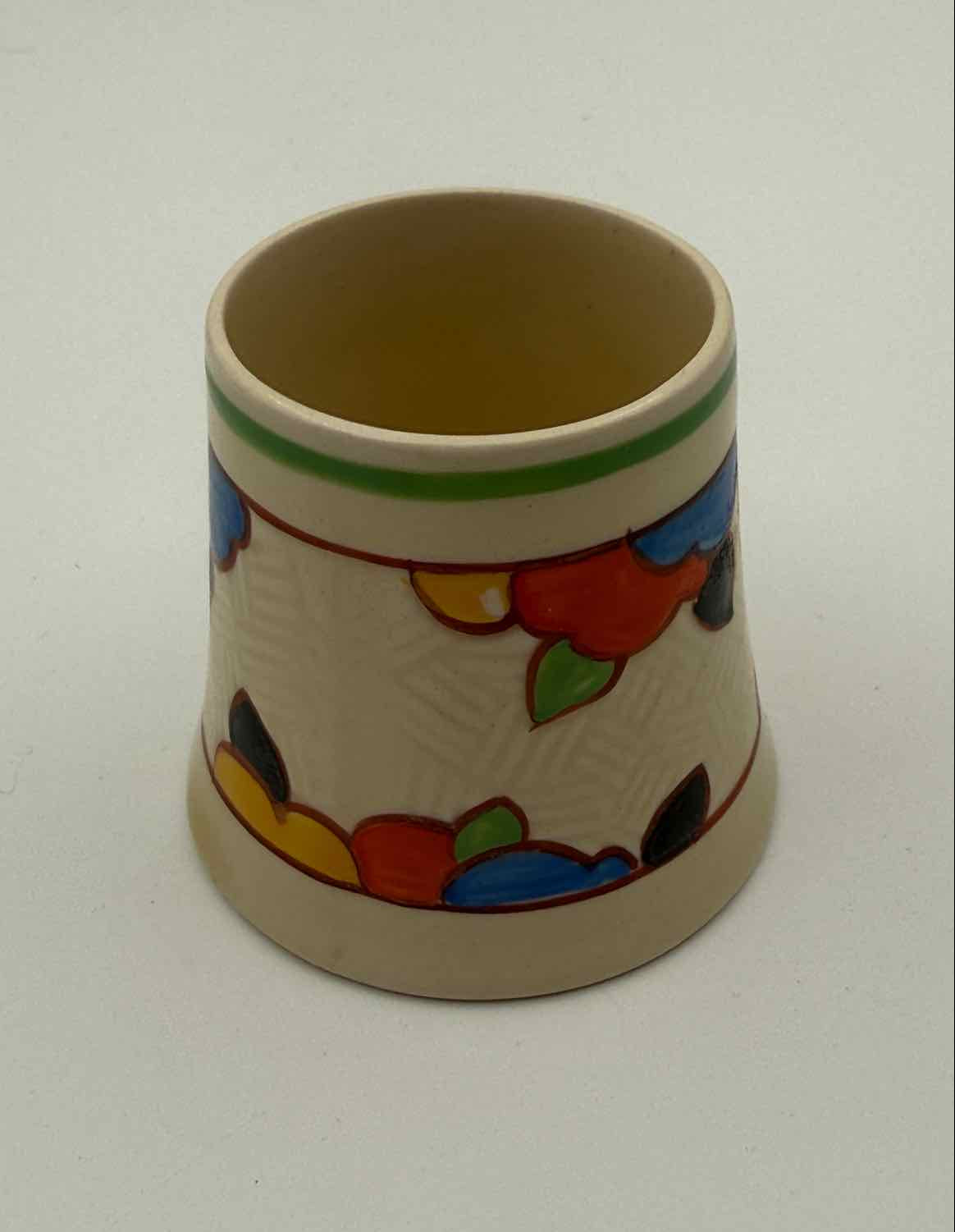 1930s Royal Doulton Art Deco Egg Cup – Hand-Painted Floral, England