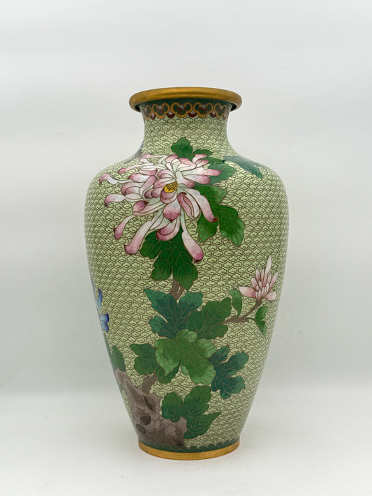 Vintage Chinese Cloisonne Enamel Vase
