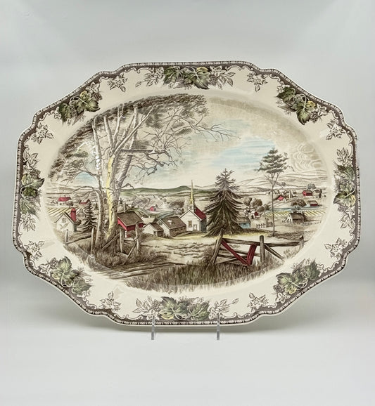 Johnson Bros. "The Friendly Village" Turkey Platter – England