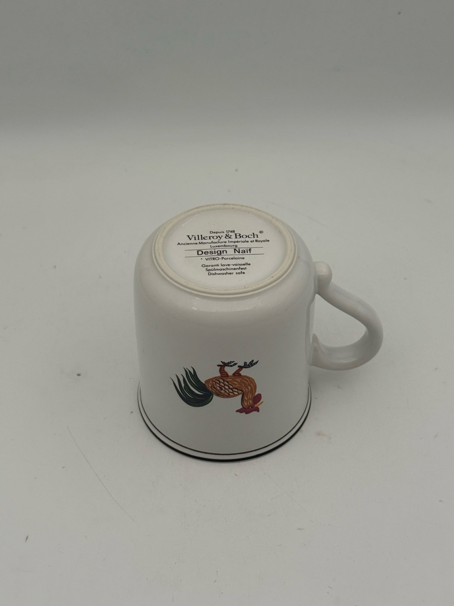 Villeroy And Boch "Design Naif" Pastoral Mugs- Set Of 4