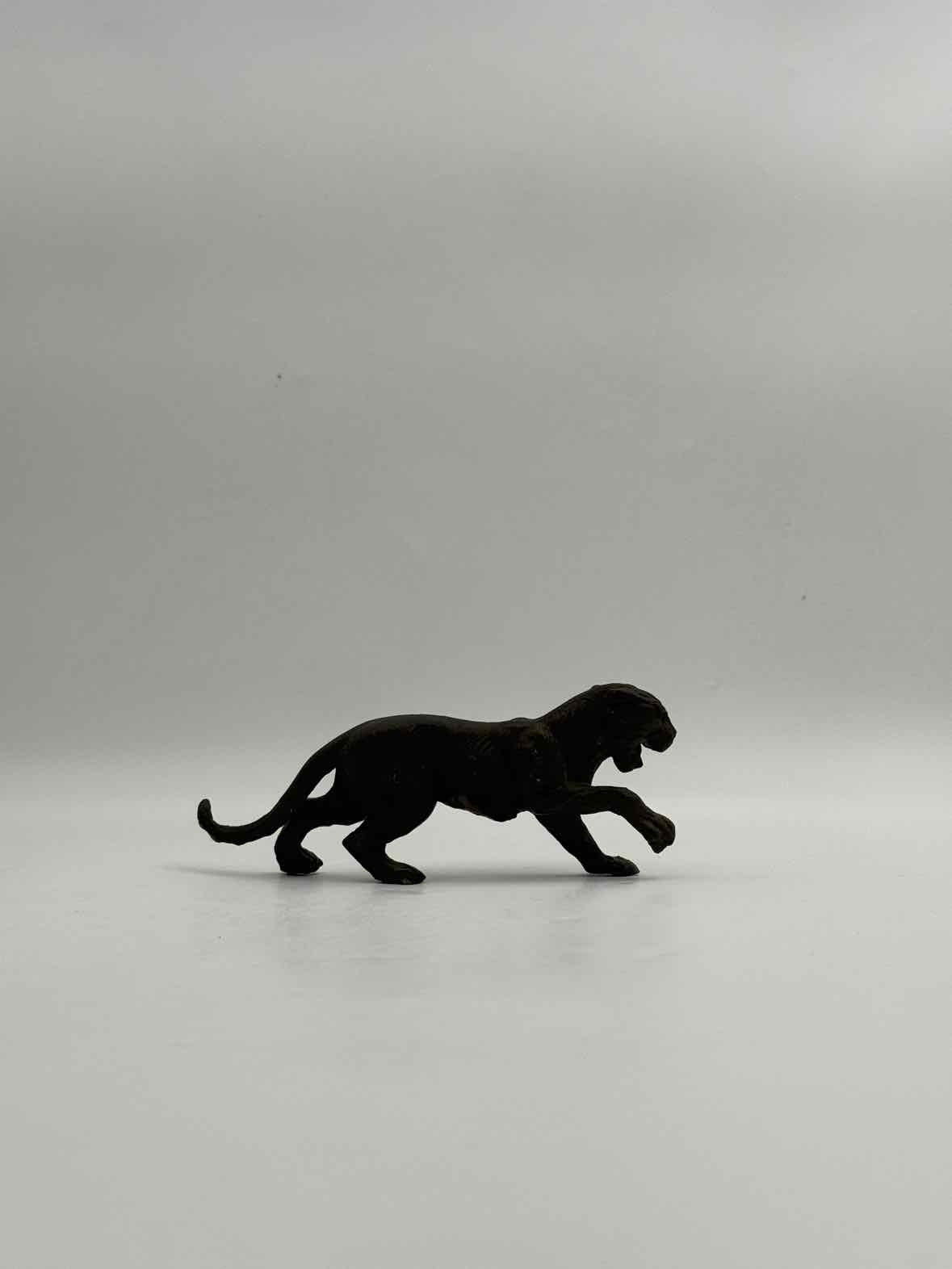 Vintage Bronze Tiger Figurine Large Cat Sculpture Animal Decor