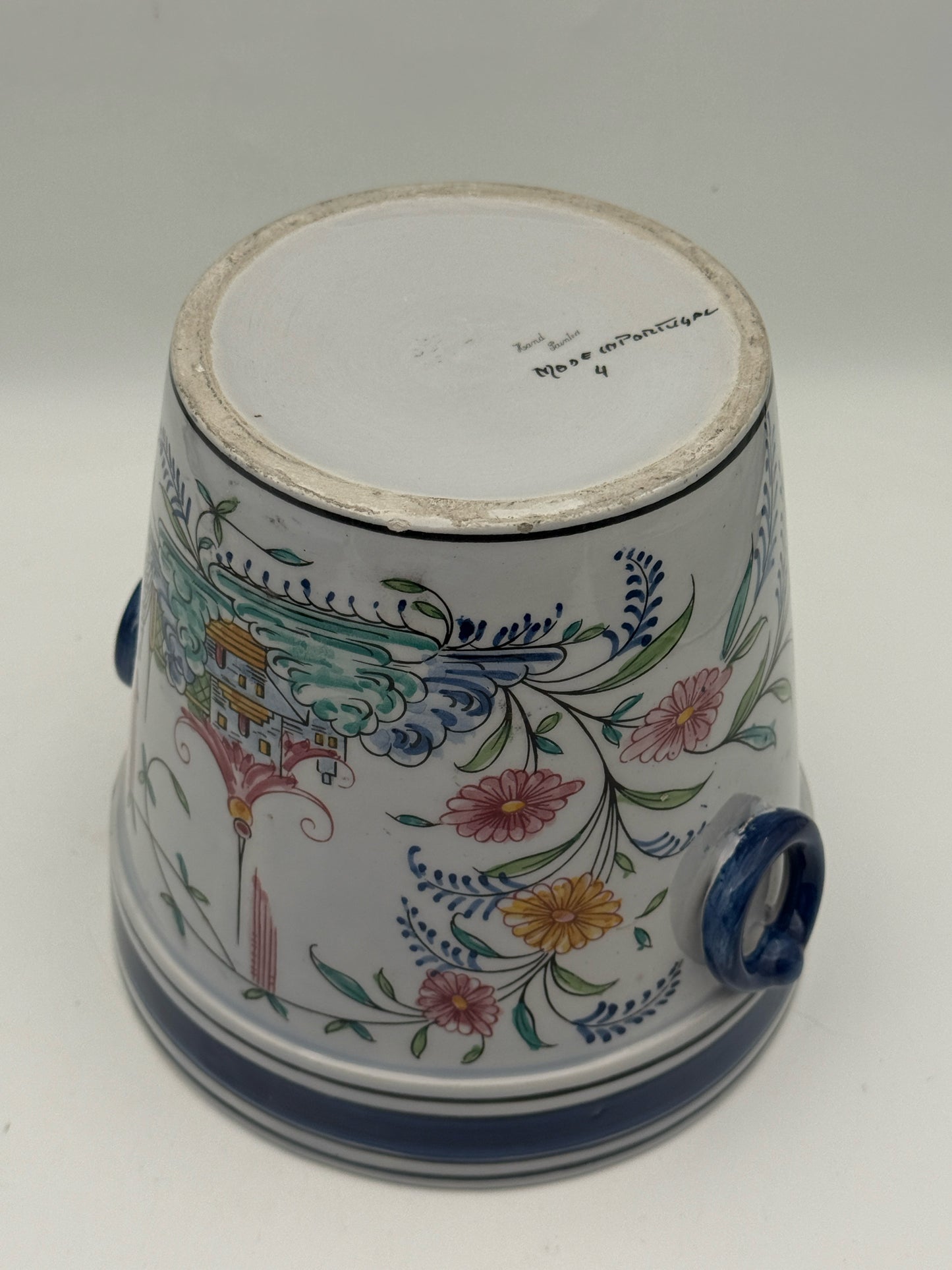 Portuguese Pagoda Cachepot With Underplate