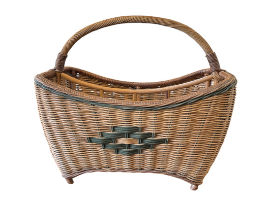 Vintage Wicker Harvest / Magazine Basket