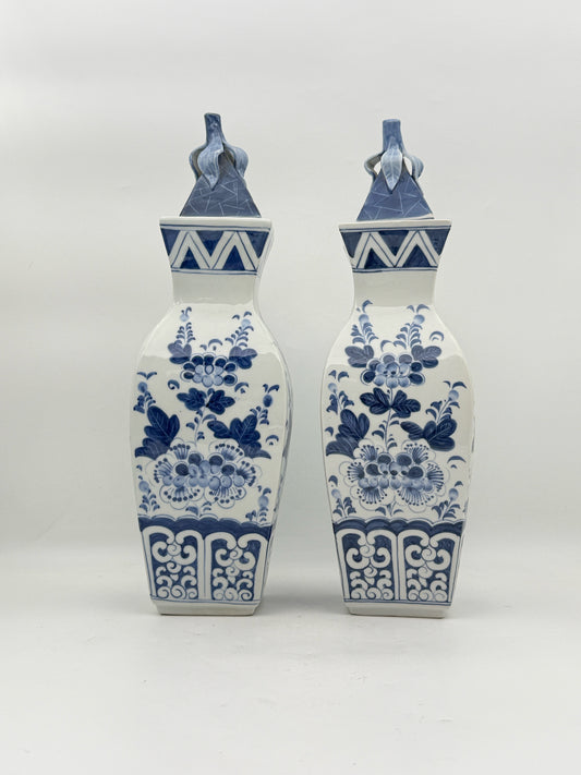Pair Of Maitland-Smith Chinoiserie Vases/Urns