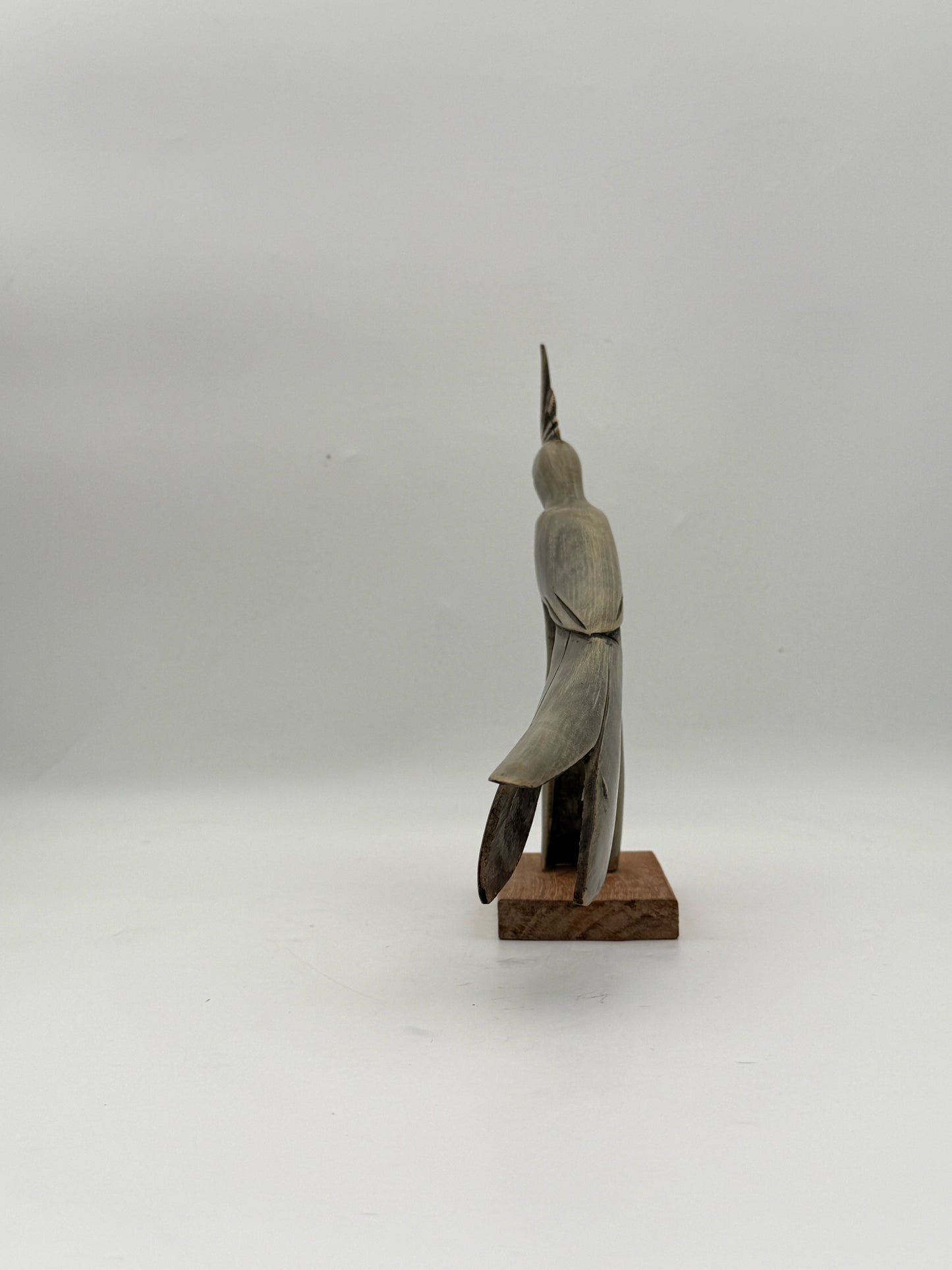 Midcentury Carved Cockatoo Bird Figurine