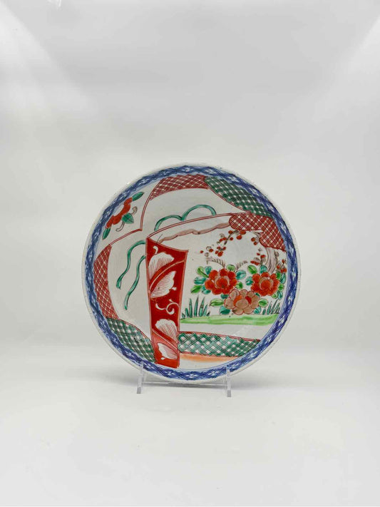 Vintage 1940s Chinese Export Hand Painted Porcelain Bowl Republic Era