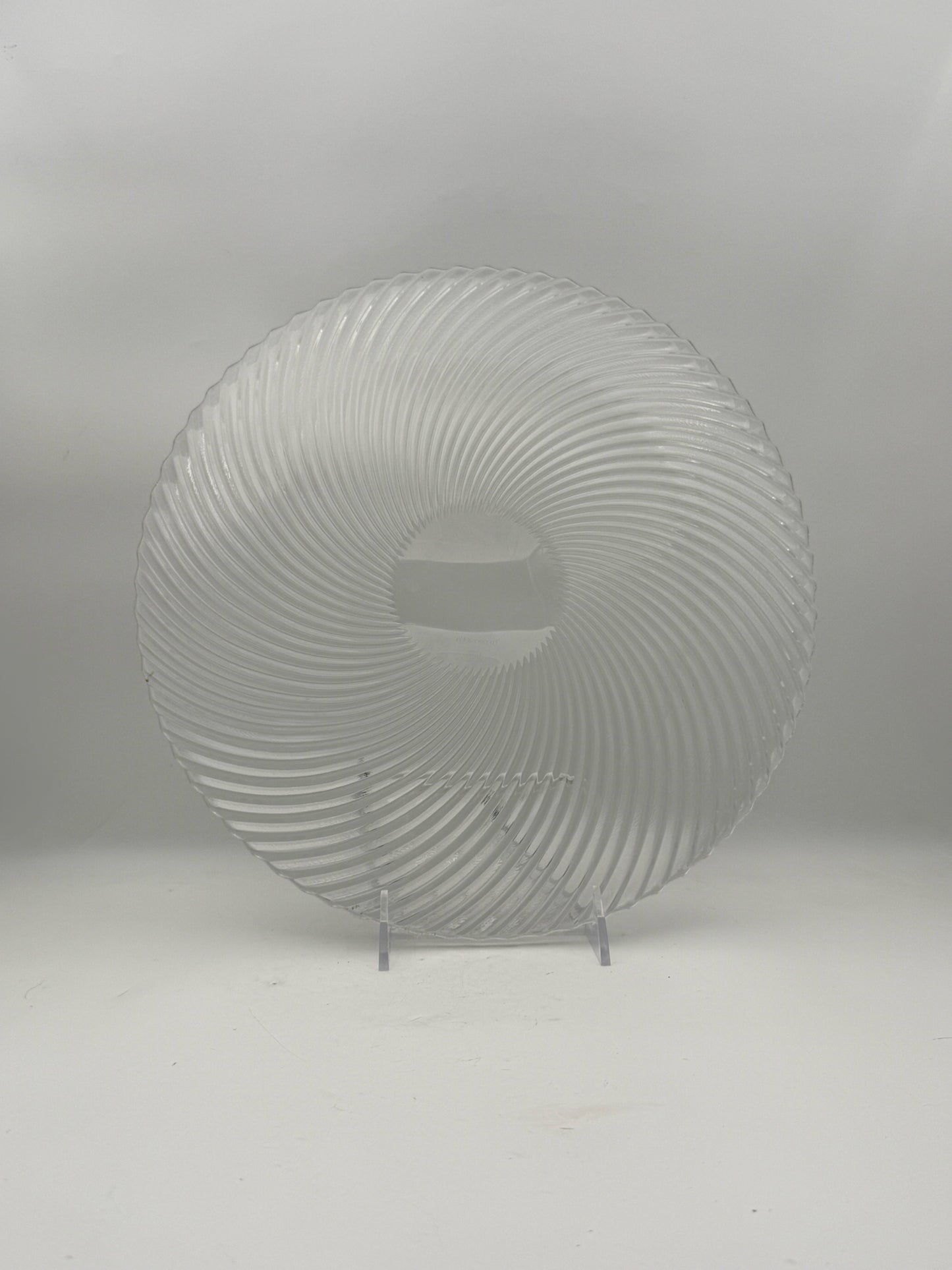 Tiffany Crystal Reidel Swirl Platter