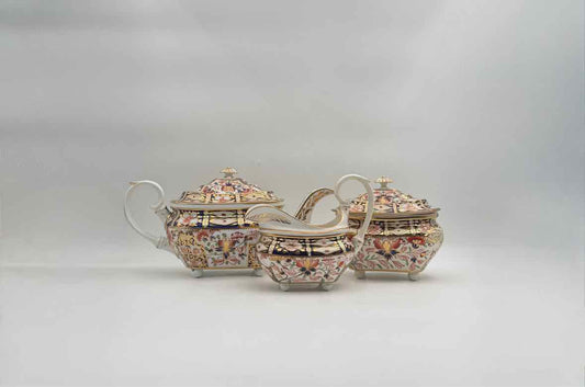 Antique Edwardian Royal Crown Derby Old Imari Tea Set – c.1900