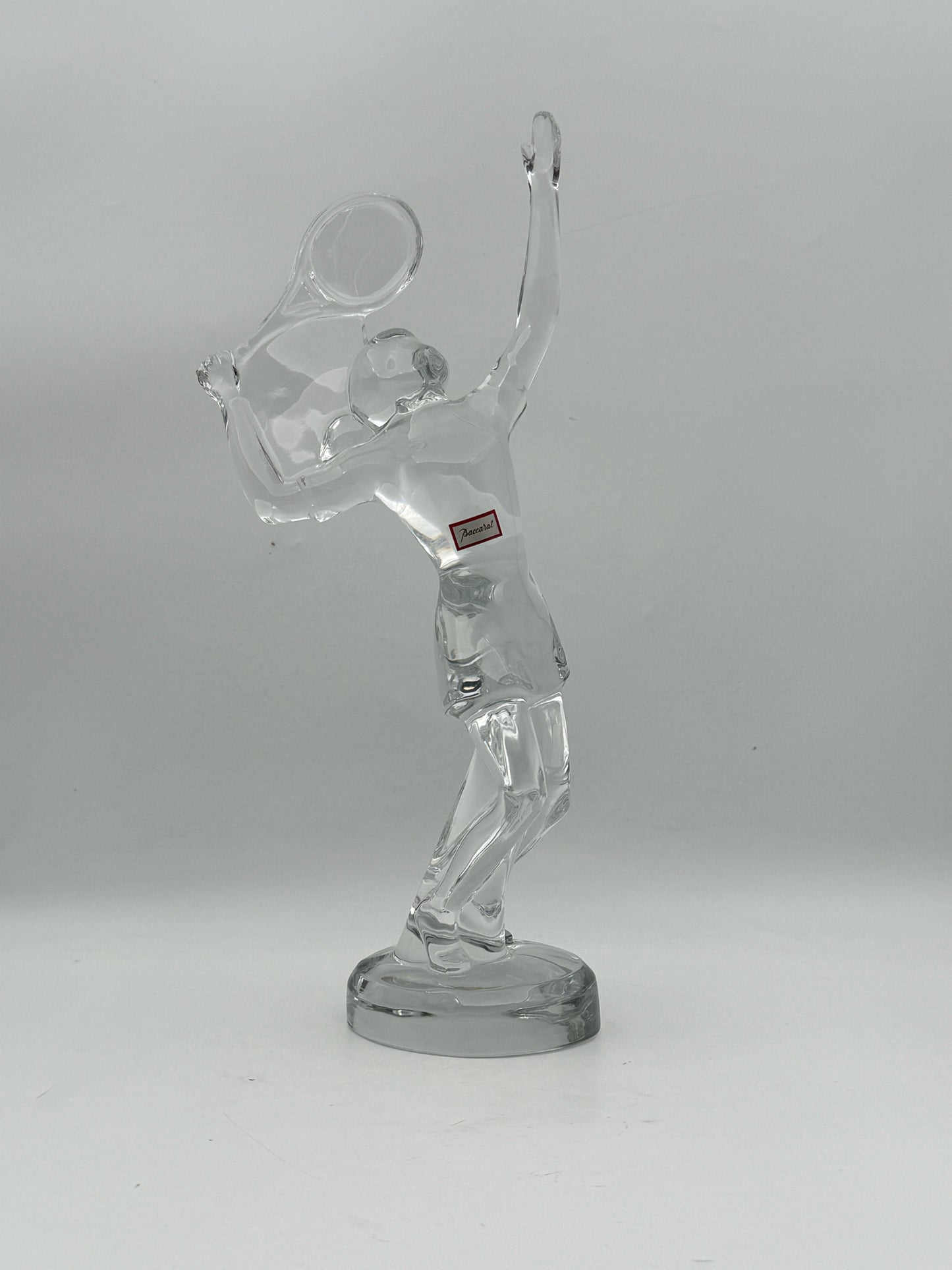 Baccarat Crystal Female Tennis Player Figurine