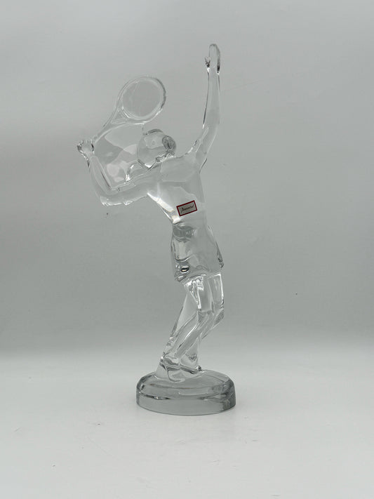 Baccarat Crystal Female Tennis Player Figurine