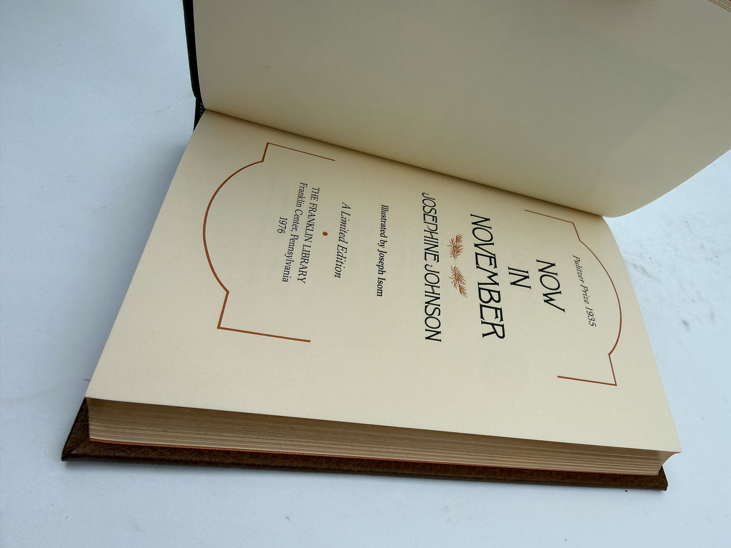 Josephine Johnson "Now In November" Hardcover Book- Franklin Edition