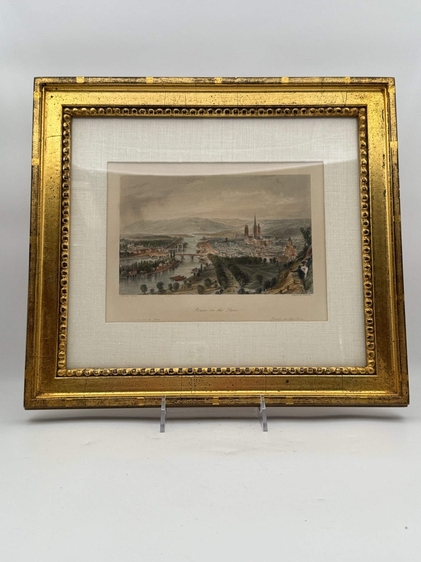 Hand Colored Set Of 5 European City Engravings